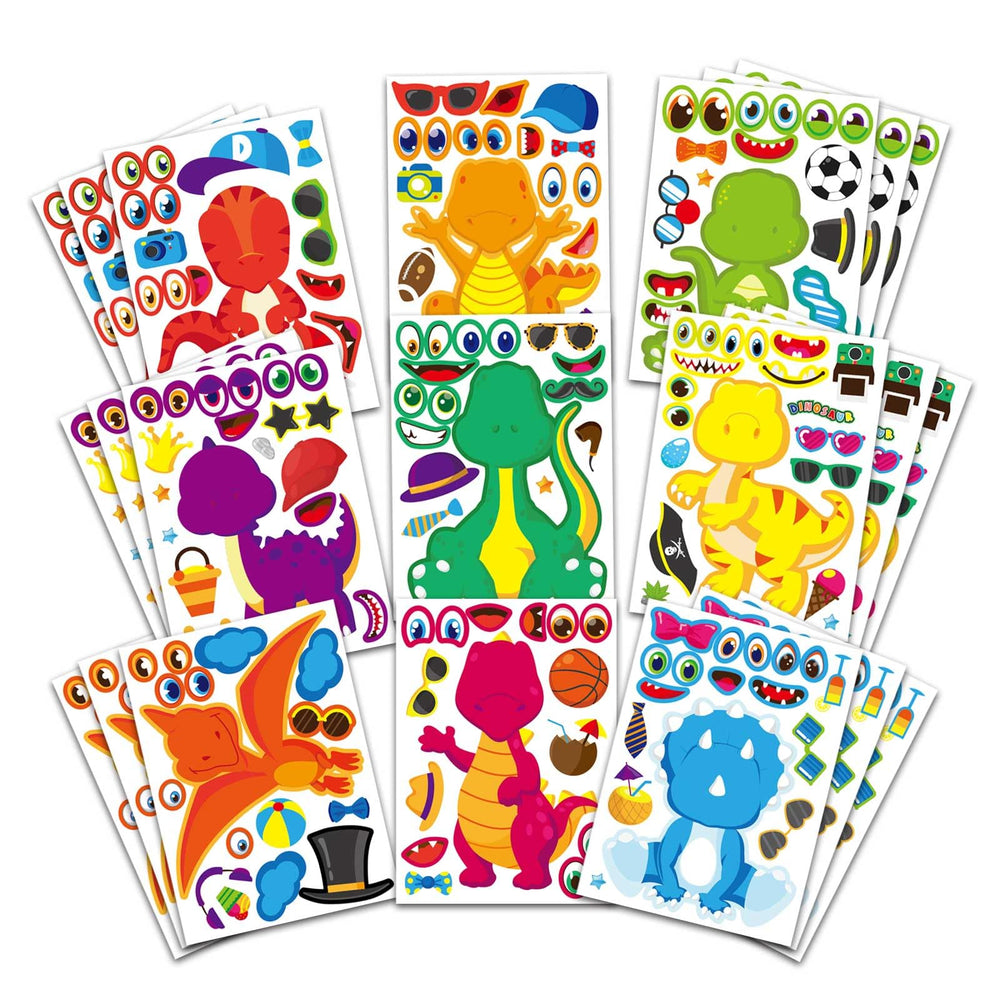 DUJAA 27-sheet dinosaur stickers pack fuels imaginative play for kids