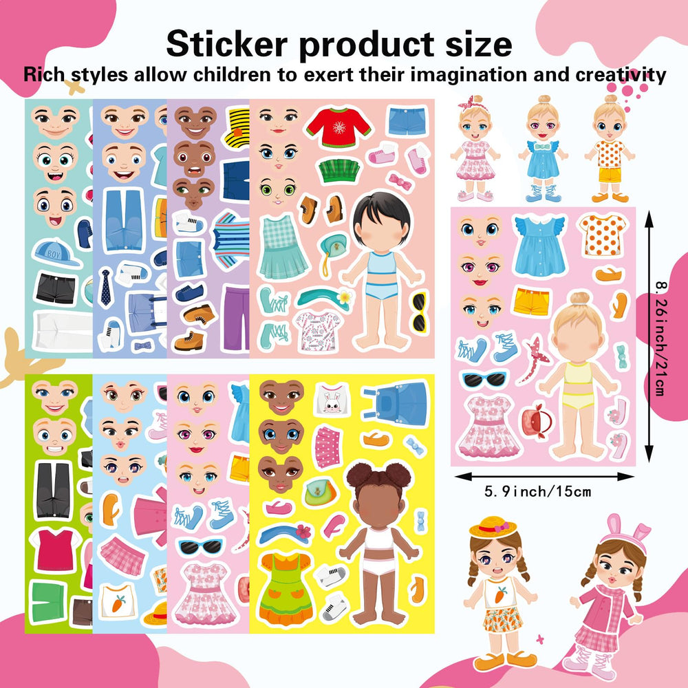 DUJAA Accessories stickers with hats, glasses, and bows for fun outfits