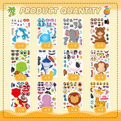 DUJAA animal mix-match stickers ideal for party favors and classroom crafts.