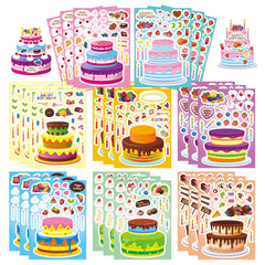 DUJAA birthday stickers with candles designs for festive cake decorating and crafts.