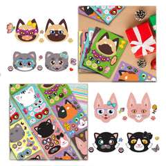 DUJAA DIY cat stickers perfect for classroom activities and crafts.