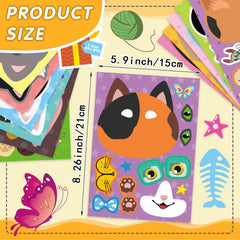 DUJAA cat stickers with film-coated surface ideal for classroom use.