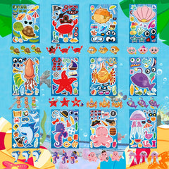 DUJAA colorful sea-life stickers provide easy peel and long-lasting adhesion for crafts