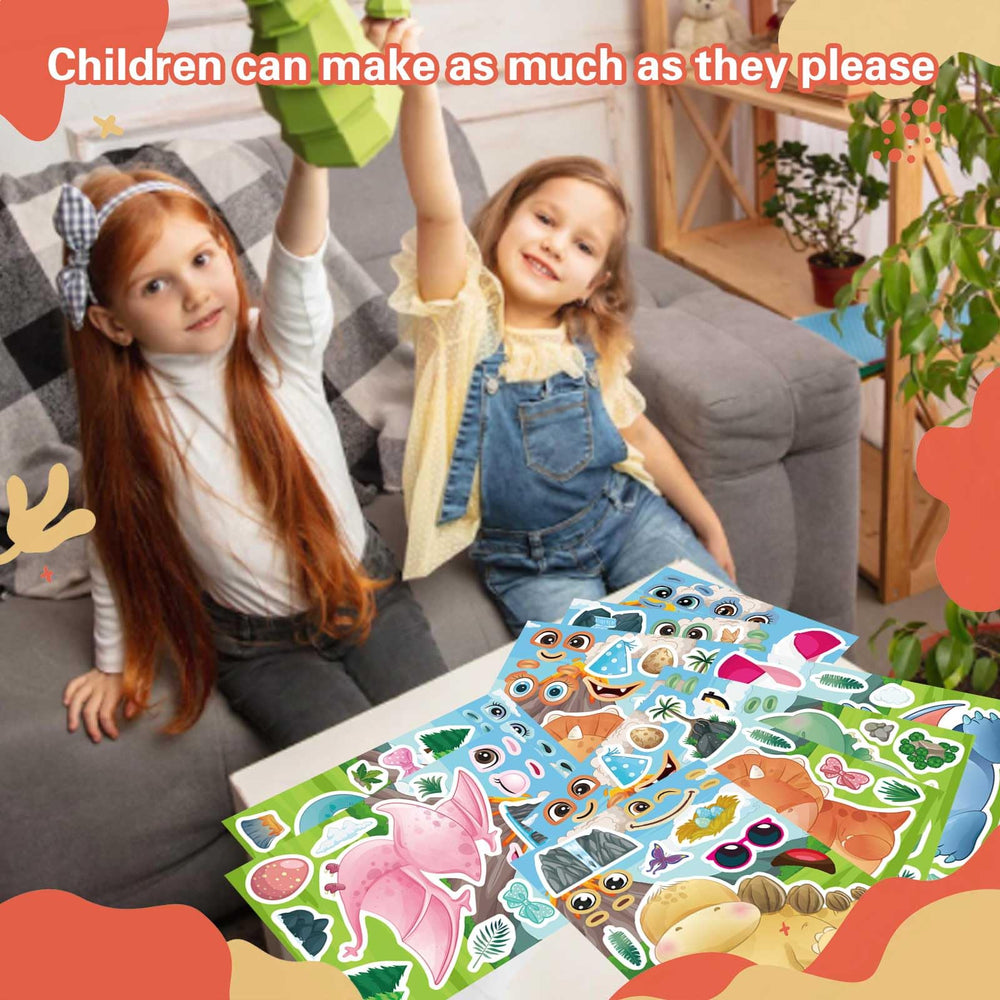 DUJAA dino stickers kids crafting session with multiple styles