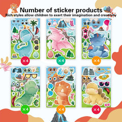 DUJAA dino stickers on a backpack for playful organization