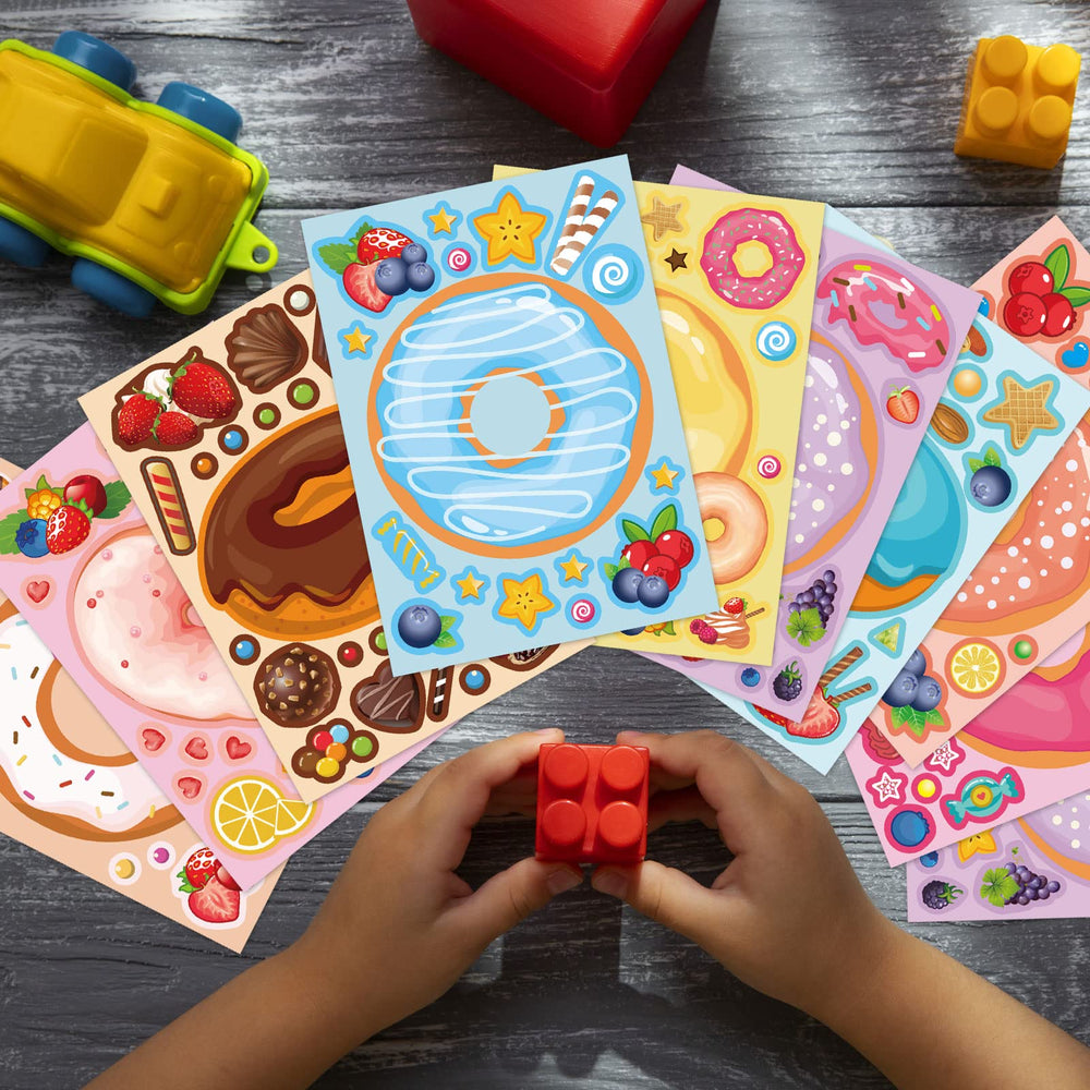 DUJAA donut stickers gift pack, perfect stocking stuffers and party favors.