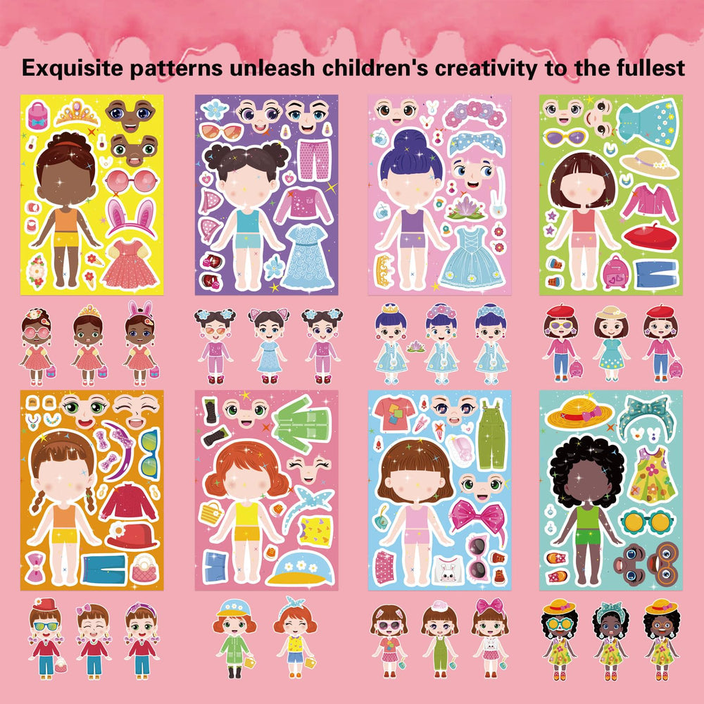 DUJAA Dress Up stickers offer mix-and-match outfits for imaginative play.
