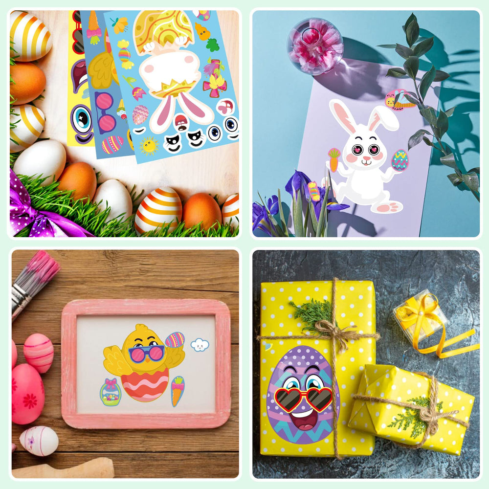 DUJAA Easter carrot design stickers for playful crafts and egg hunt decor.
