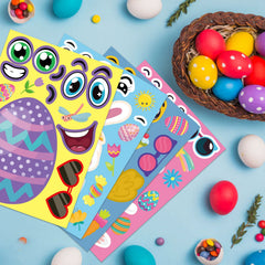 DUJAA Easter colored eggs stickers for creative egg decorating and party favors.