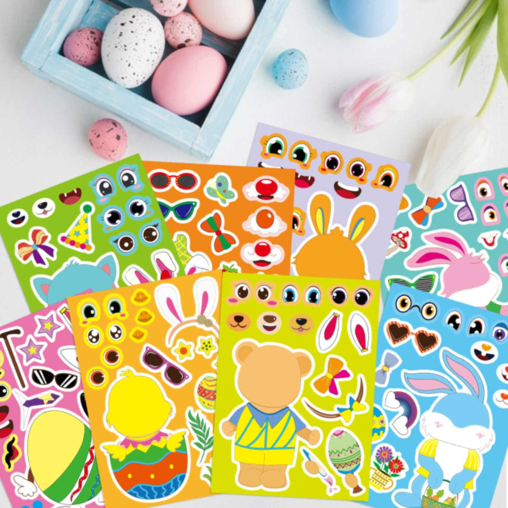 DUJAA Easter stickers egg-designs great for decorating notebooks and cards