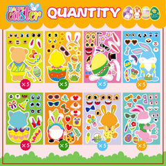 DUJAA Easter stickers lamb-face perfect for gift tags and cards