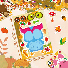 DUJAA fall stickers giraffe pumpkin motif for kid friendly classroom decor.