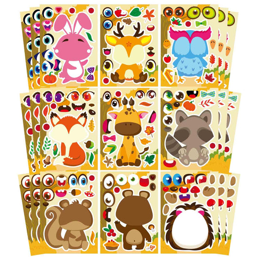 DUJAA fall stickers hedgehog leaf scene for seasonal crafts and school projects.