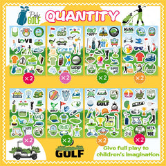 DUJAA golf clubs and balls sticker - perfect for DIY gear themes and sports scrapbooks.