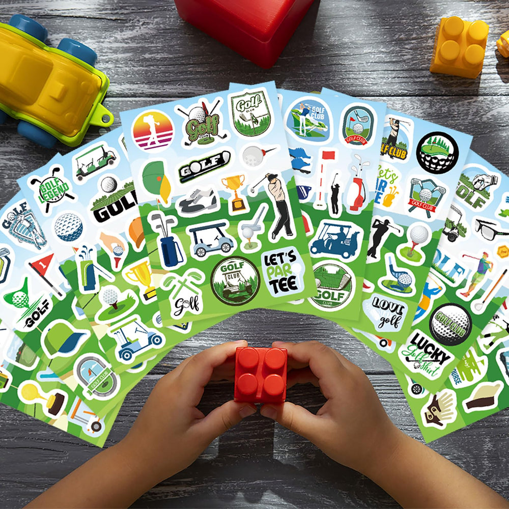 DUJAA playful character golf sticker - great for kids crafts and encouraging sports creativity.