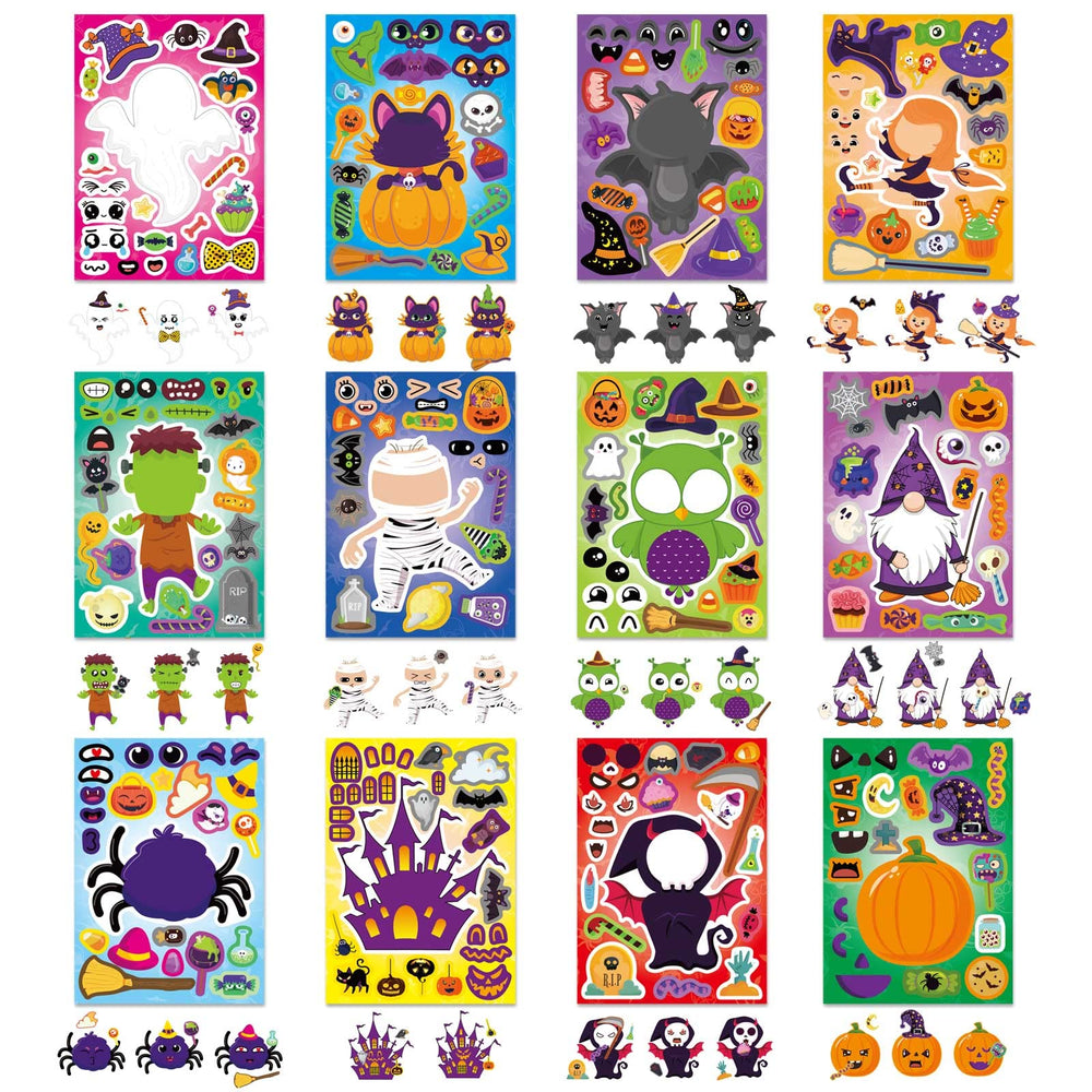 DUJAA Halloween stickers with pumpkins, ghosts, and witches encourage imaginative storytelling activities