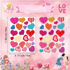 DUJAA heart stickers textured hearts for scrapbooks and journals