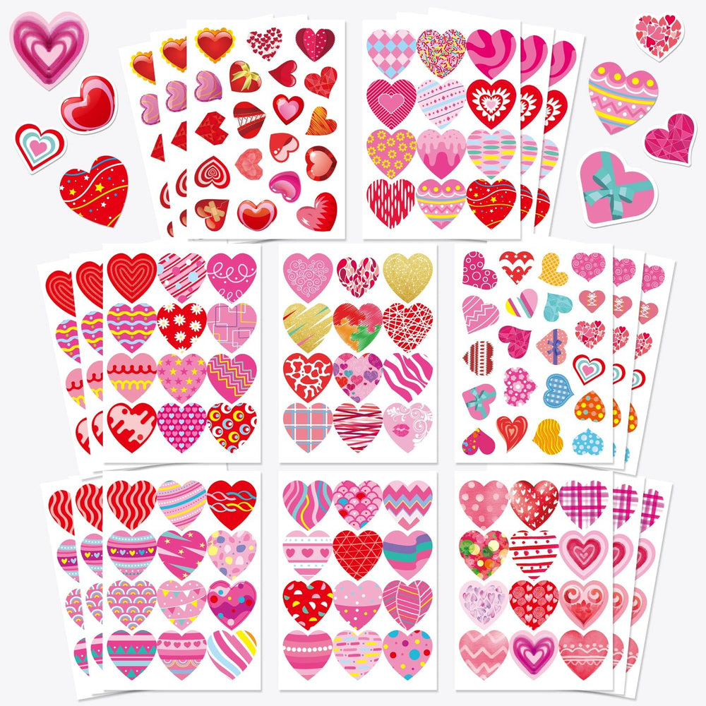 DUJAA heart stickers variety pack for crafts and cards