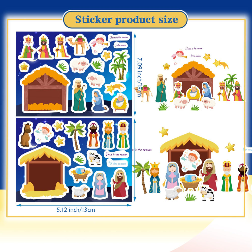DUJAA high-quality nativity stickers with intricate details for decor