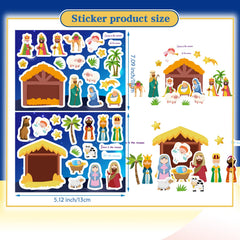 DUJAA high-quality nativity stickers with intricate details for decor