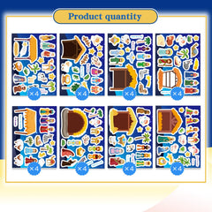 DUJAA Holy Family and animals nativity sticker set for cards and gifts