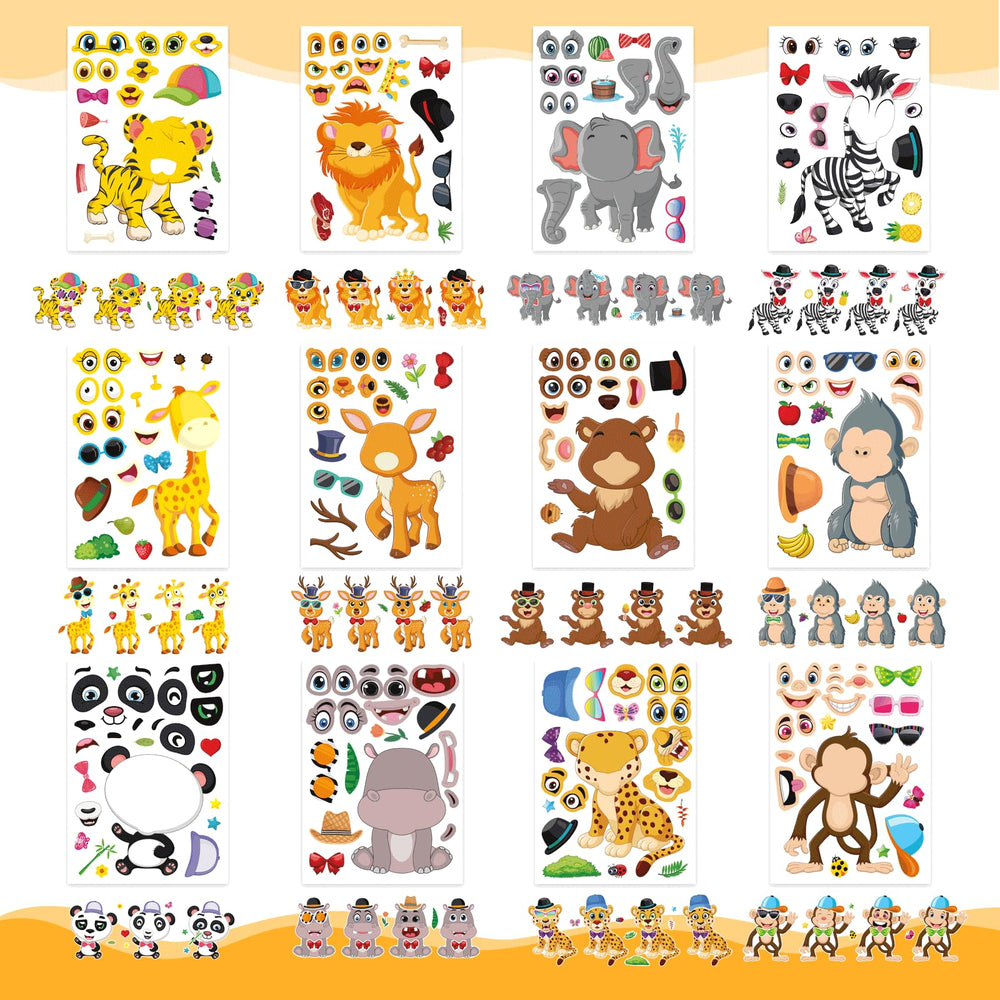 DUJAA Jungle zoo party favors stickers for gifts and decor.