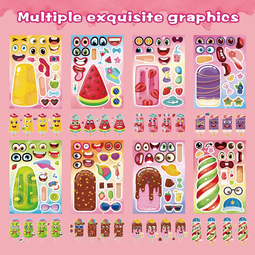 DUJAA make-your-own popsicle stickers for creative summer designs