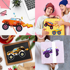 DUJAA Monster Truck stickers ideal for classroom crafts and party favors