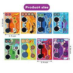 DUJAA Monster Truck stickers on notebooks personalize school supplies