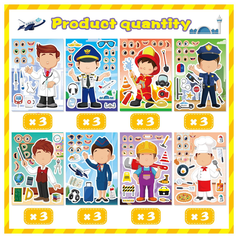 DUJAA doctor occupation sticker for creative role-play and exploration.