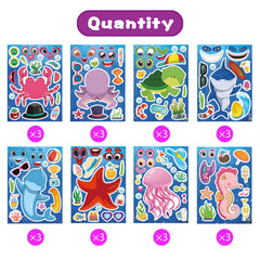 DUJAA ocean stickers turtle for creative projects and sea-life scenes