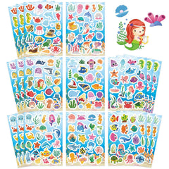 DUJAA ocean stickers featuring mermaid designs for kids' crafts and decor