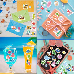 DUJAA ocean stickers with sea turtles for classroom art and scrapbooks