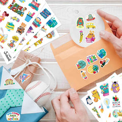DUJAA packaging and display stickers showcase the full 369-piece set for events