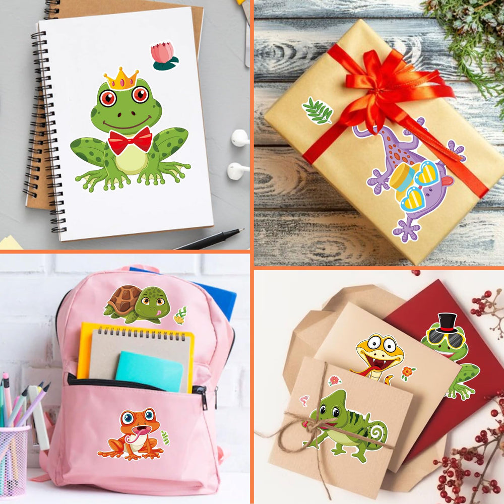 DUJAA reptile Make-a-Face stickers perfect as party favors for kids