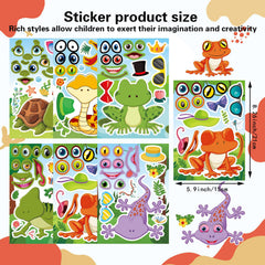 DUJAA reptile Make-a-Face stickers featuring turtles for decorative art