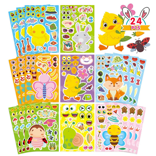 DUJAA spring stickers bunny design for kids, ideal for classroom rewards.