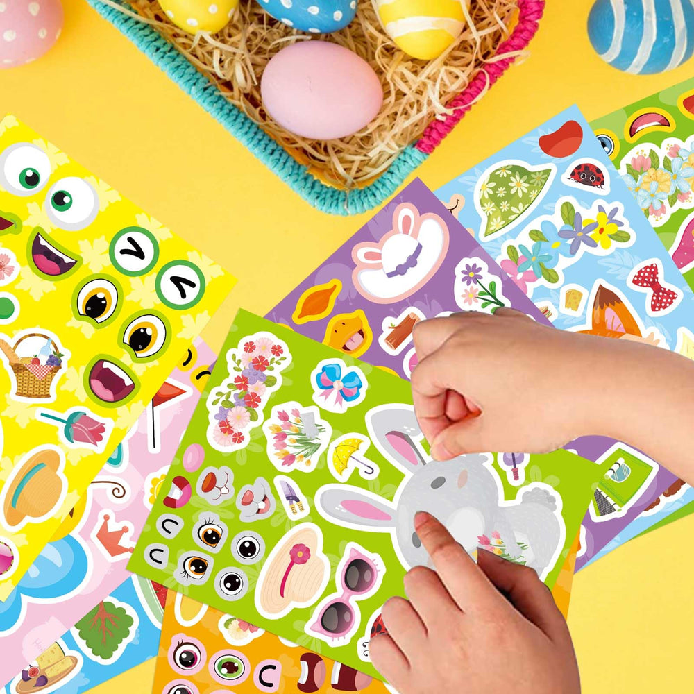 DUJAA spring stickers rabbit design, perfect for notebooks and crafts.