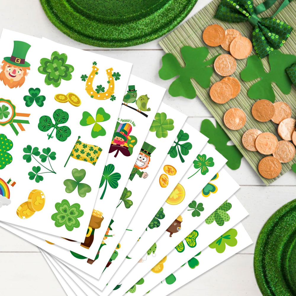 DUJAA gift wrap decor stickers simplify festive packaging with bright greens.