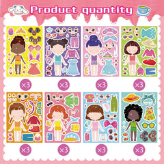 DUJAA Sticker sheets with protective film for durable kid-friendly use.