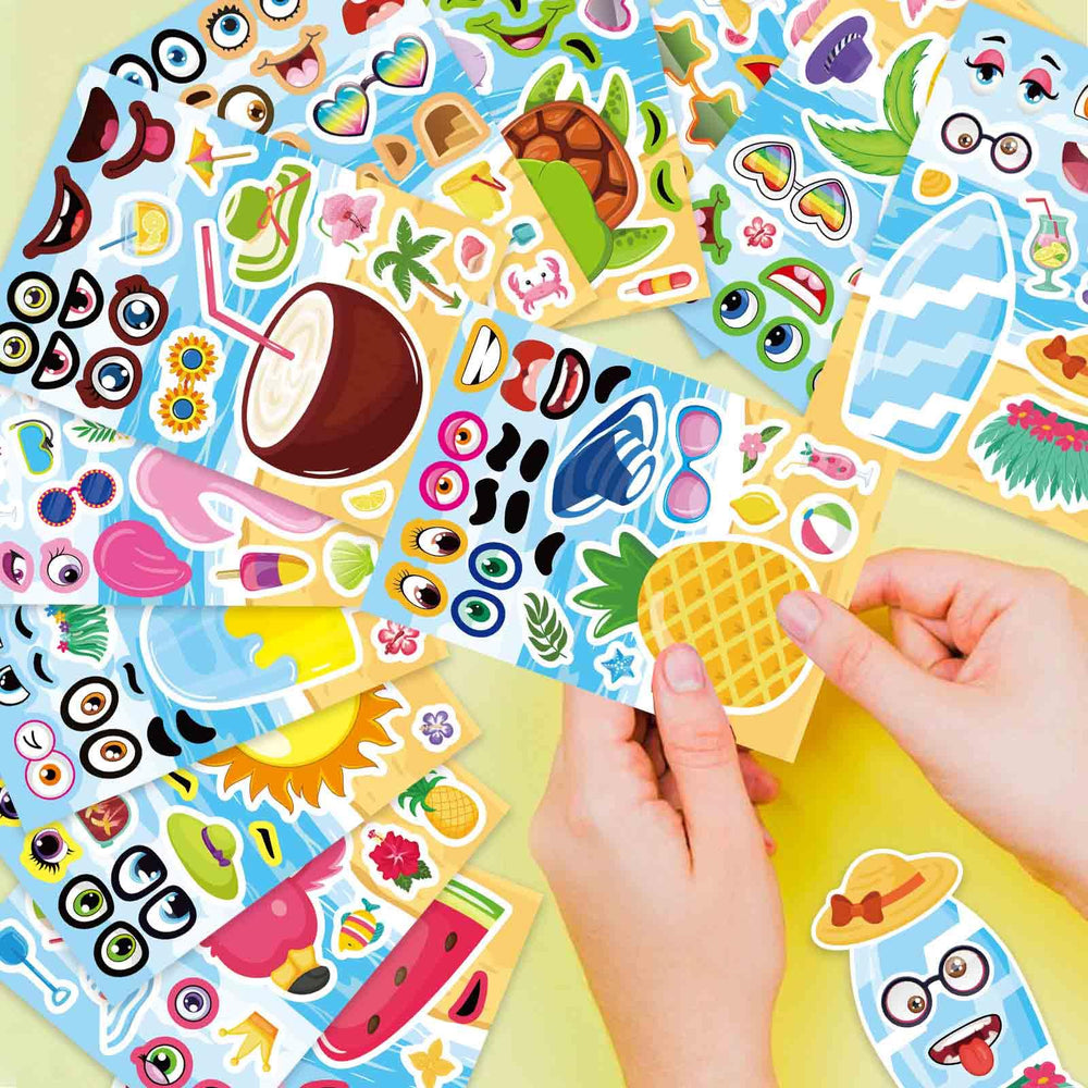 DUJAA summer stickers shark energize tropical party decor and activities.