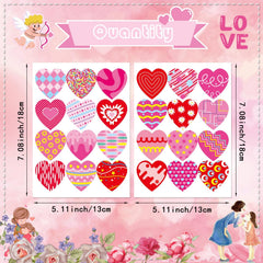 DUJAA textured heart stickers for scrapbooks and journals