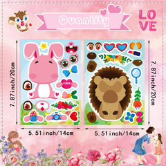 DUJAA Valentine bear face sticker for cute gift ideas.
