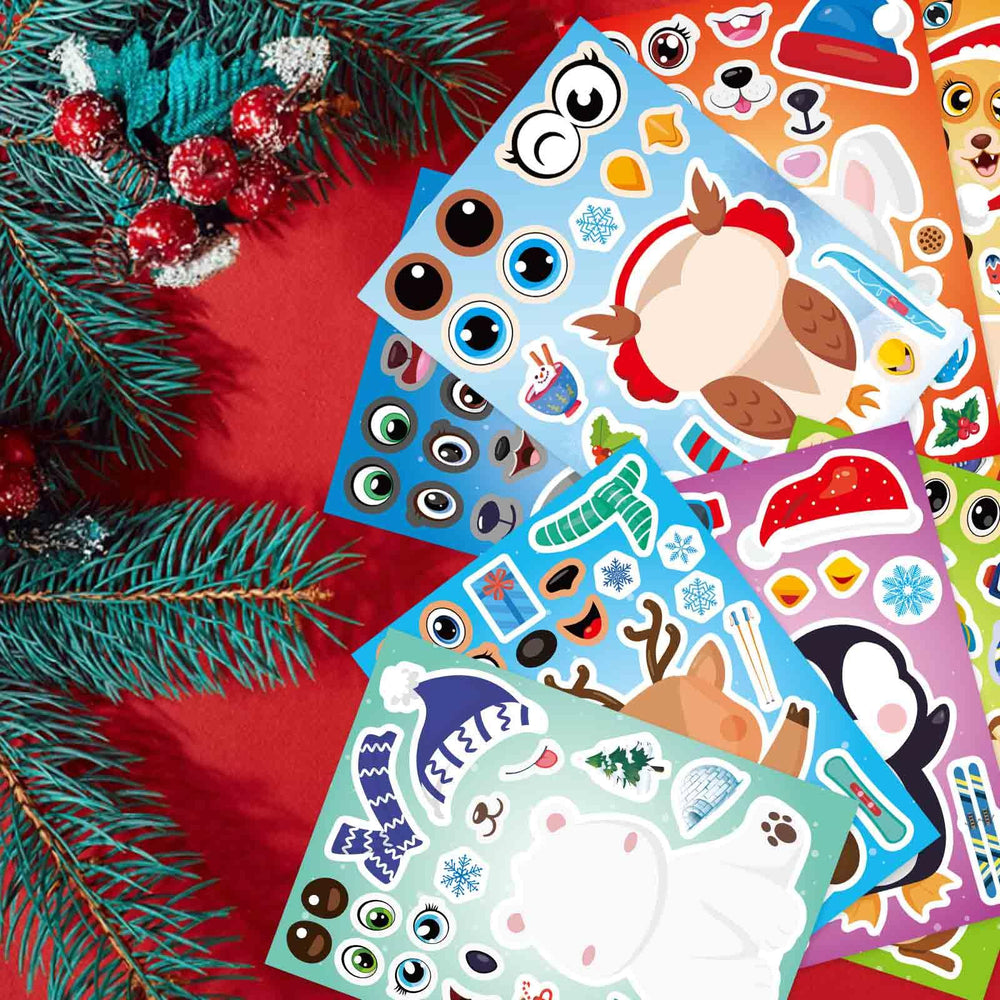 DUJAA winter stickers for greeting cards create a cheerful seasonal vibe.
