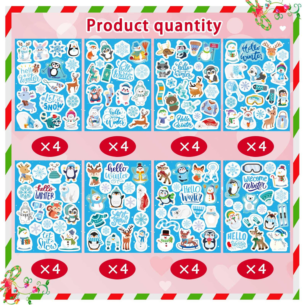 DUJAA polar bear sticker with scarf for kids crafts