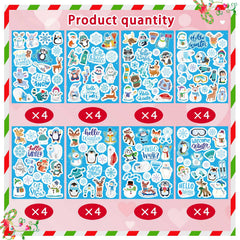 DUJAA polar bear sticker with scarf for kids crafts