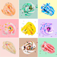 DUJUANHUA Cloud Slime Kit with charms adds visual appeal for imaginative play.