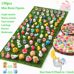 DULEFUN colorful ducks figures brighten dollhouse scenes and terrariums.