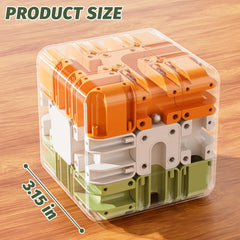 DULONIME 3D cube puzzle face colors close-up emphasizing color alignment