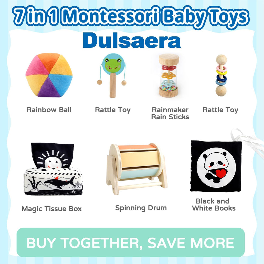 Dulsaera Black and White Visual Books support early focus with high contrast.